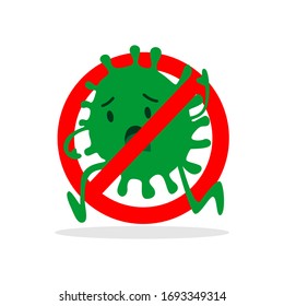 Coronavirus Lockdown symbol. Corona virus pandemic puts countries on lock down. Lock down concept for virus outbreak  corona virus Lock down logo design vector icon stop.