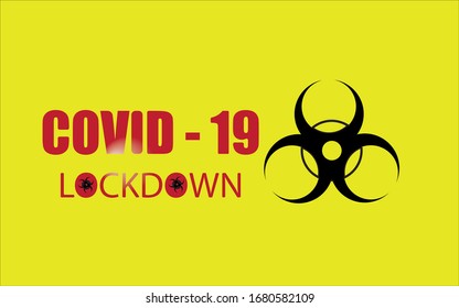 coronavirus lockdown symbol. Coronavirus pandemic puts countries on lockdown. Lockdown concept for virus outbreak 