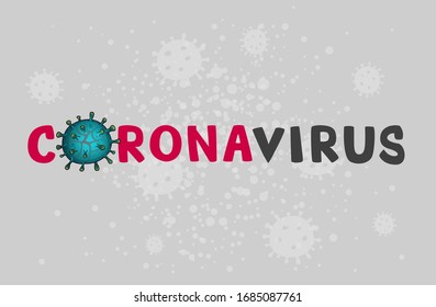 Coronavirus logo with background. Vector illustration