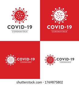 Coronavirus logo concept. Covid-19 logo design. Coronavirus icon. COVID-19 disease symbol, Covid-19 sign, Virus logo