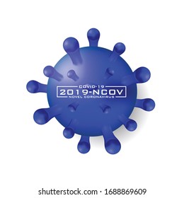 Coronavirus logo concept. Novel Coronavirus icon. COVID-19 disease image. SARS pandemic red symbol. Isolated graphic design template
