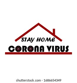 Coronavirus logo. Corona virus attack. Stay home & keep safe form corona virus. Covid-19. Wuhan virus disease, virus infections prevention methods infographics. Infographic, symbol & how to prevent.