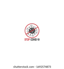 Coronavirus Logo. Covid -19 icon Template illustration