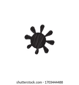 Coronavirus logo design template . Virus logo design