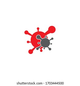 Coronavirus logo design template . Virus logo design