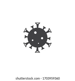Coronavirus logo design template . Virus logo design