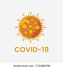 Coronavirus logo design template. Virus logo design with vector illustration.