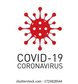 Coronavirus logo design. Vector outline graphics. Vector Illustration. Design element.