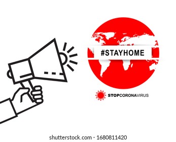 Coronavirus logo for hospitals, medical facilities. Bacteria Cell Icon and Poster
COVID-19 Stop Virus for World Health organization, SEO, Web Design 
and Digital Marketing. Stay at home. Vector