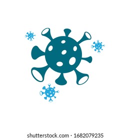 Coronavirus logo template vector icon design