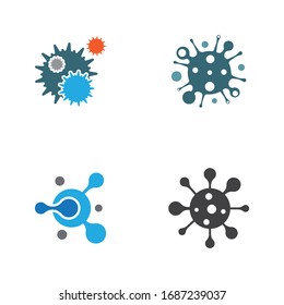 Icono vectorial de la plantilla de logotipo Coronavirus
