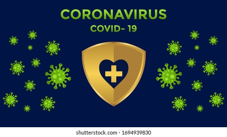 Coronavirus logo theme for template