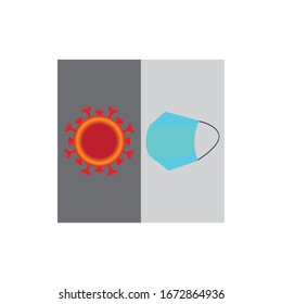 Coronavirus logo vector icon template