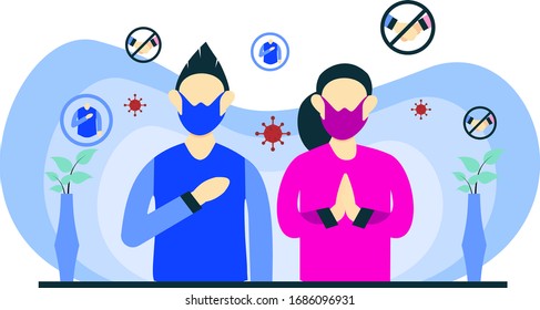 Coronavirus make How to greet someone without a handshake