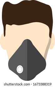 Coronavirus man vector graphic illustration 