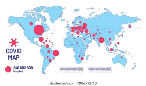 Coronavirus map color line element. Borders of the countries infographic. UI UX GUI design element. Editable stroke.