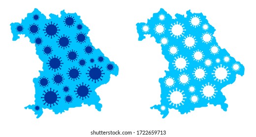 Coronavirus map of Baden-Württemberg in vector quality