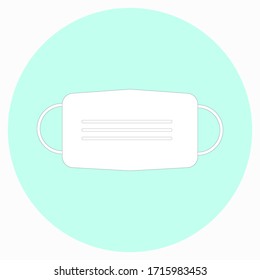Coronavirus medical mask on a white background