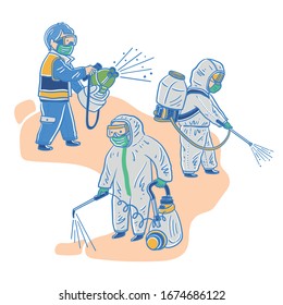 coronavirus Medical personnel, coronavirus protection , vector illustration