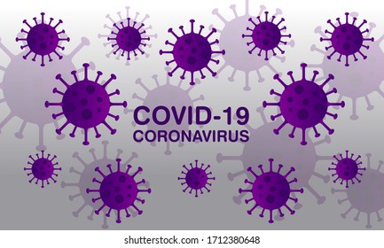 Coronavirus medical poster. Virus background- Vector illustration