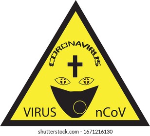Coronavirus medical symbol caution dangerous virus
