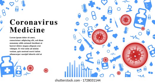 Coronavirus medicine concept background geometric shapes. This background is suitable for posters, banners, presentation, advertisement, template, information, landing page, and everything about cases