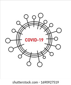 Vektorillustration der Coronavirus-Mikroben als Symbol für den Ausbruch des Coronavirus 2019/2020