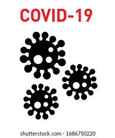 Vektorillustration der Coronavirus-Mikroben als Symbol für den Ausbruch des Coronavirus 2019/2020