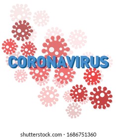 Vektorillustration der Coronavirus-Mikroben als Symbol für den Ausbruch des Coronavirus 2019/2020