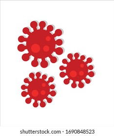 Vektorillustration der Coronavirus-Mikroben als Symbol für den Ausbruch des Coronavirus 2019/2020