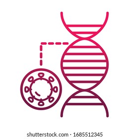 coronavirus molecule disease prevent spread of covid19 vector illustration gradient icon