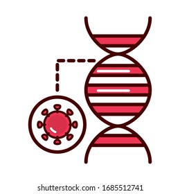 coronavirus molecule disease prevent spread of covid19 vector illustration line and file icon