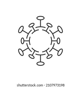 Coronavirus molecule linear vector icon