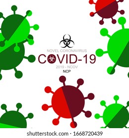 Coronavirus nCoV wird als einsträngiges RNA-Virus bezeichnet. Virus Covid 19-NCP.Novel Coronavirus (2019-nCoV). Vektorillustration.