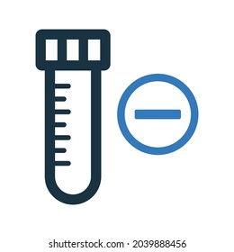 Coronavirus, negativo, icono de prueba. Diseño vectorial simple editable aislado en un fondo blanco.
