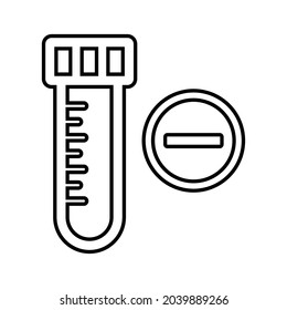 Coronavirus, negative, test outline icon. Line art vector.