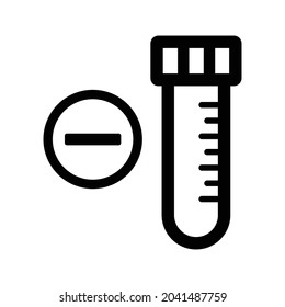 Coronavirus, negative, test outline icon. Line art vector.