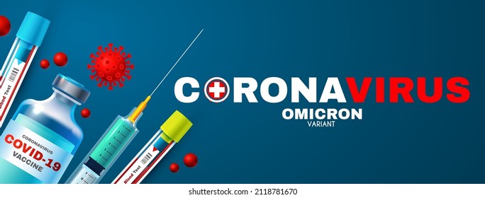 Coronavirus. Omicronn-Version. Blutprobenrohr positiv mit Omicron. Gesundheitsversorgung und Impfung