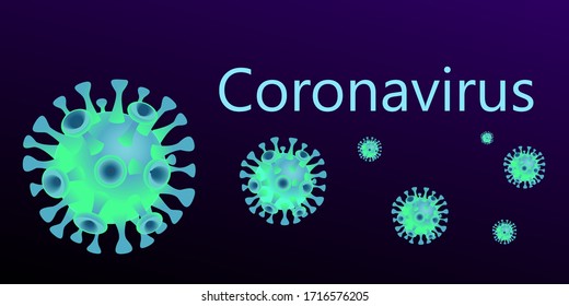 coronavirus on a dark background