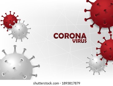 Coronavirus outbreak background, covid 2019, pandemic medical health, disease cells