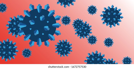 Coronavirus outbreak background as dangerous flu strain cases as a pandemic medical health risk concept 