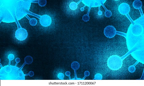 Coronavirus Outbreak Background with Space for Text input,medical healthcare and microbiology concept,Design for COVID-19 outbreaking.