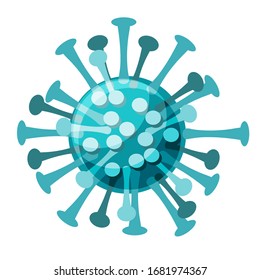 Coronavirus outbreak in China. The fight against coronavirus. The danger of coronavirus and the risk to public health. Pandemic medical concept with dangerous cells. Vector illustration