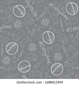 Coronavirus outbreak covid-19 seamless pattern background. Coronavirus vector texture wallpaper.