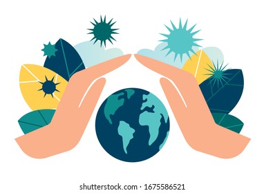 Coronavirus outbreak. Coronavirus danger and public health risk disease and flu outbreak. Pandemic medical concept with dangerous cells.Vector illustration