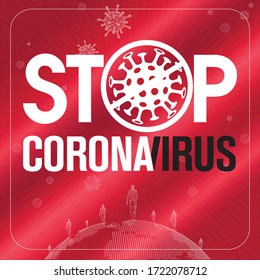 Coronavirus outbreak. Coronavirus danger and public health risk disease and flu outbreak. Pandemic medical concept with dangerous cells.