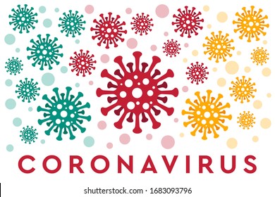 Coronavirus outbreak isolated on white. Pandemic medical concept with dangerous cells