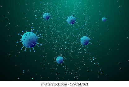 Coronavirus outbreak. pathogen affecting the respiratory tract. covid-19 infection. concept of a pandemic, viral infection. coronavirus inside a human