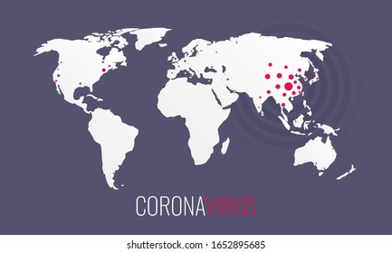 Coronavirus outbreak with world map