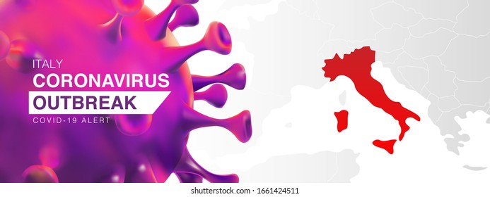 Koronavirus-Ausbruch aus Wuhan, China. Achten Sie auf die Ausbrüche von Novel Coronavirus in Italien. Verbreitung des neuartigen Koronavirus-Hintergrundes.